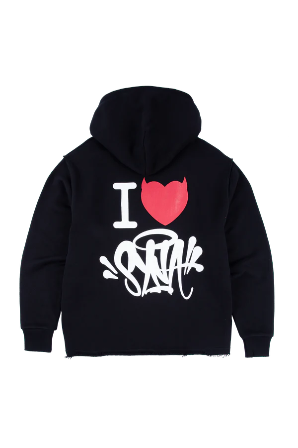 I HEART SYNA HOODY - BLACK