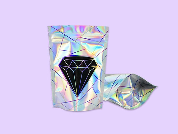 Holographic Mylar Bags Creating Visual Impact