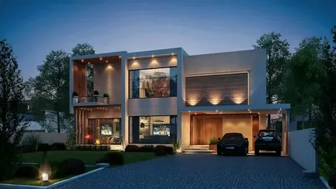 3d rendering house exterior