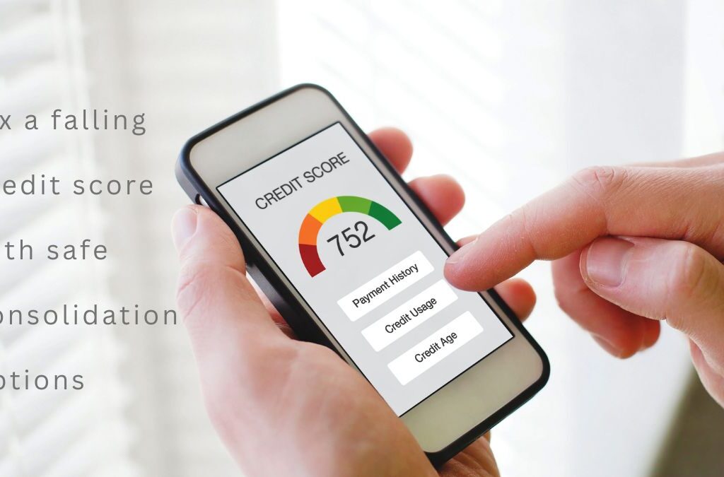 Fix a falling credit score with safe consolidation options