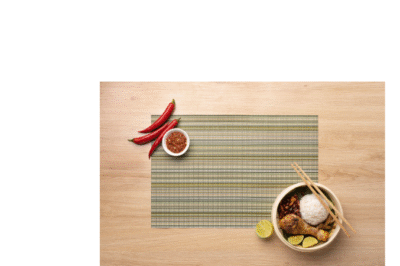 Counter Mat Guide for Kitchen Task, Meal Prep, Tool Hold, and Cleaning Step