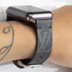 Apple Watch Band Repurposed Classic LV Monogram Eclipse Graphite for a Bold, Modern Look