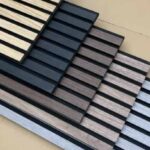 Decorative black fluted wall panels for contemporary interiors