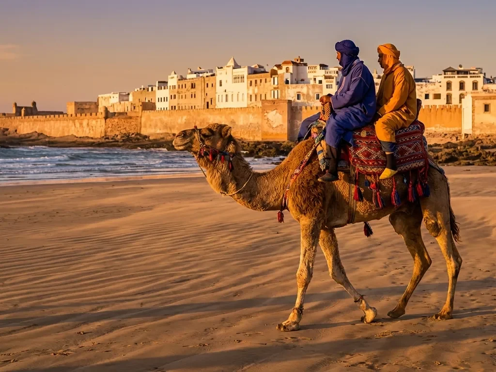 Slow Travel in Morocco: A Peaceful Sunset Camel Ride in Essaouira