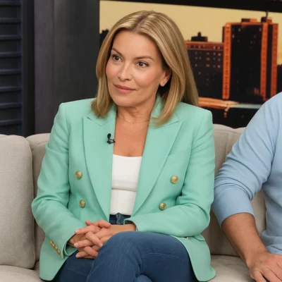 Seafoam Green Blazer as seen on Kit Hoover from Access Daily television show
