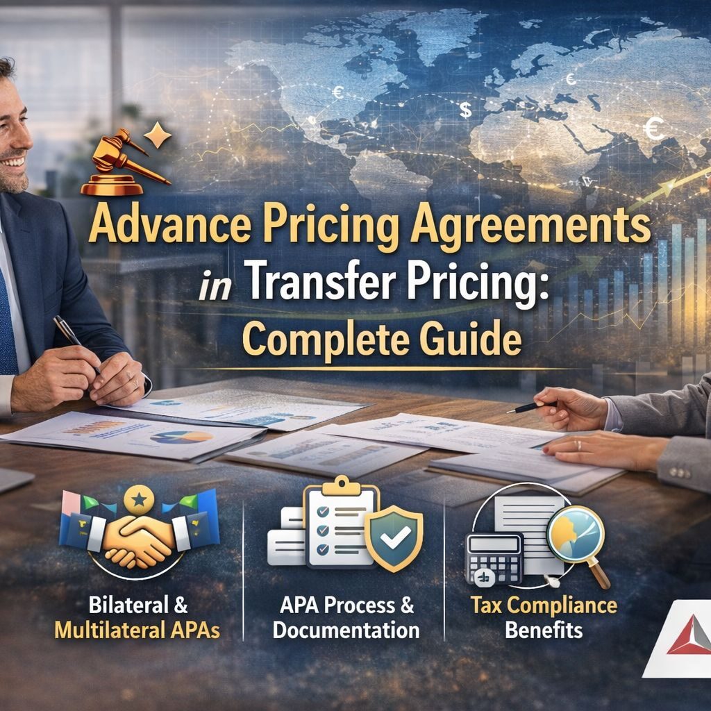 Professionals preparing an Advance Pricing Agreement APA document for a multinational corporation