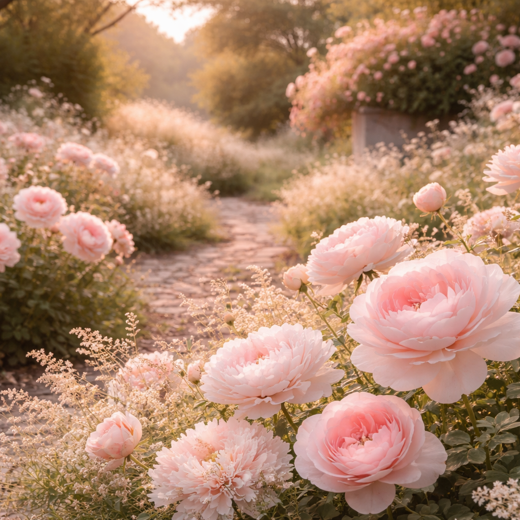 Bright and colorful P letter flowers in full bloom
