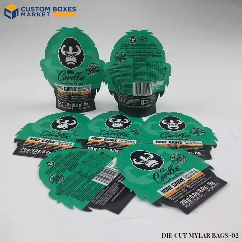 Custom die cut mylar bags
